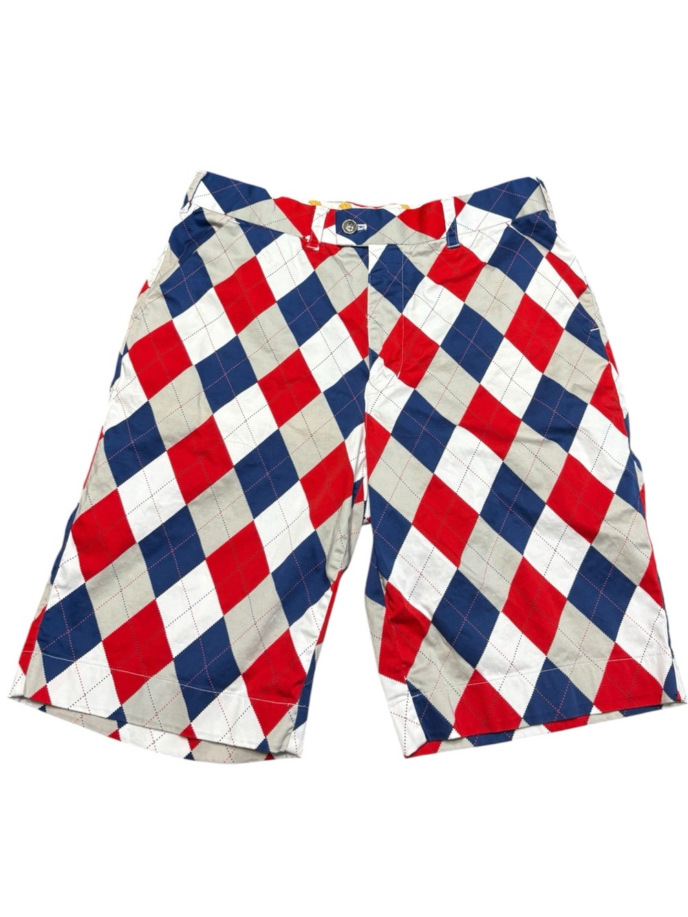 Loudmouth Golf Shorts Red White Blue Mens 34 Country Club Patriotic Preppy